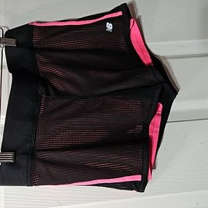 New Balance Women's Black and Pink Shorts